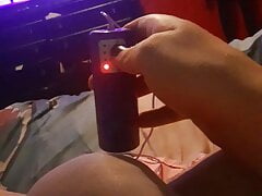 Crossdresser puts dildo in ass then fucks a fleshlight