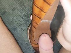 Jerking off to aunties Heels