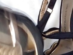 Fucking perfect sandals high heels shoejob cumshot