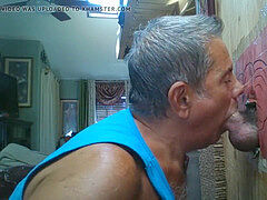 elder stud at his gloryhole adores dick