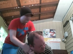 Skater Humiliates His Human Pillow