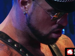 CentralFisting.com - Bound handsome submissive homosexual receives a mouth creampie