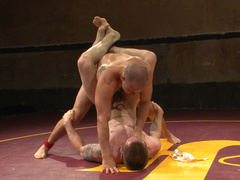 Muscular anal romance with amateur wrestlers with big dicks