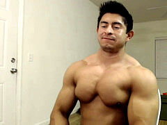 Strung up, latino, gay bodybuilder