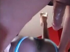 Tatted White Guy Barebacks a Little Black Guy