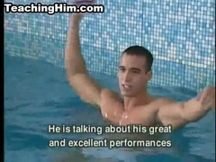 Insane Fellow Deep-Throating On A Rock-Hard Pipe In A Sauna