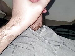 Teen Jerking Off Through Underwear