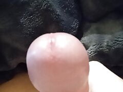 18 year old Russian knows how to masturbate his big penis well