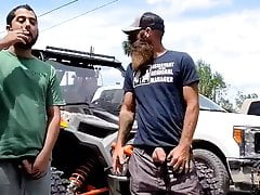 2 daddies smoking & pissing looking for 2 sons