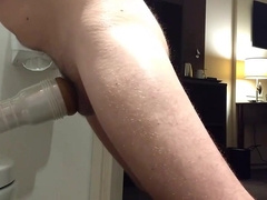 Groaning while pumping more cum into my fleshlight 7