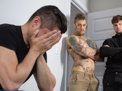 Cuckold anal with bull Bo Sinn and slutty Andrew Green