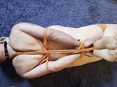 Chubby gay struggle in hogtied