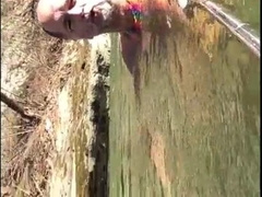 size matters - Sissy with with lil beef whistle and yam-sized rigid-on outdoor