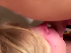 Blonde twink sucks twinks cock hard