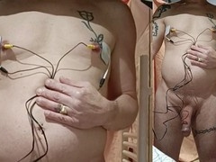 Compilation of Estim cumshots featuring masturbation, sadism, and masochism