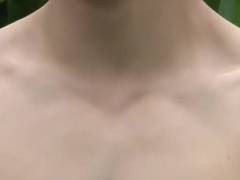 Boy strip, piss and wank in public