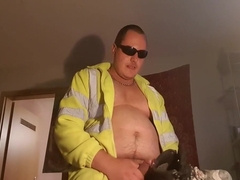 Pissing Worker And His Tool