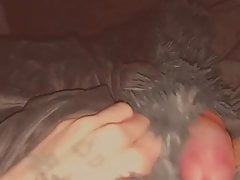 Fucking my gray fur blanket