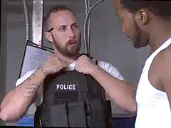 super buff homo cops gonzo Purse thief becomes butt meat