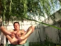 UNCLOTHING BARE OUTSIDE WITH NEIGHBORS OUT