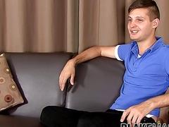 Interviewed amateur Razvan Angels solo plays with his cock