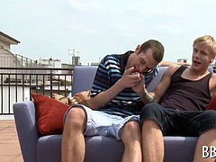 faggot man gives lusty ass-fuck lickings