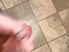 Cumming all over my bathroom