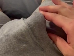 Dad’s victim hairy man edging in his briefs