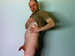 Kudoslong reveals his naked body and uncut shaved penis in a sensual solo performance