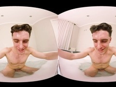 VirtualRealGay.com - Solo in the hot tub