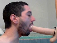 Ukrainian gay scene with Ricky Cage using a dildo for some hardcore fun