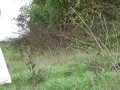 transgender travesti lingerie sounding dildo outdoor road 24