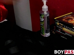 Young latino Malachy Luciano fucks dildo and cums solo