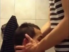 University Bathroom Face Fucking and Cum Swallowing 7