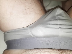 Cummimg into my grey underwear
