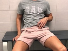 Desiring a hot release / stroking it in the laundry room