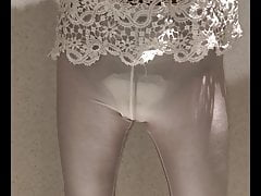Pant pantie pad pissing