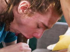 Thirsty boy swallows cum after engulfing BBC and trying unique perversions with it