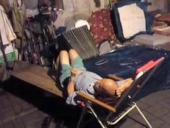 Str8 spy and touching a homeless