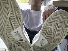 Blue long socks after a long day
