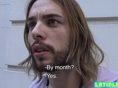 Hot Latin stud gets his snug asshole pounded for money