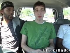Chris Kingston Gets Screwed By Two Ebony Bulls