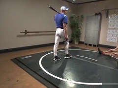 Tattooed wrestling hunk gets pinned