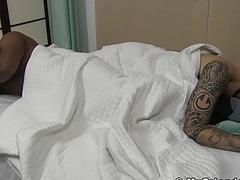 Black and white guys have 69 foot worship session together