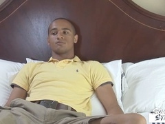 Amateur Wesley strokes his big black cock in SOUTHERNSTROKES solo scene