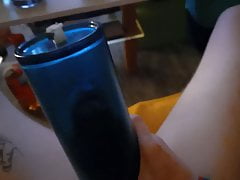 jerking cock in cock pump