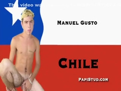 Hottest male pornstars Jesus Torez and Manuel Gusto in incredible tattoos, solo male gay sex video