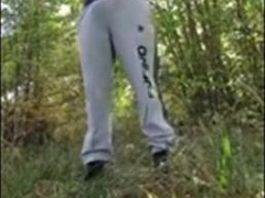 Your Son-in-law strips and masturbates in the woods like a wild amateur
