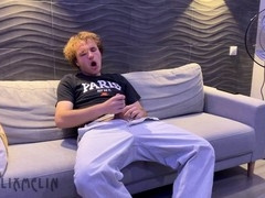 Adorable guy masturbates on camera, showcasing his cute dick in the bathroom