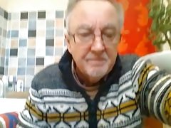 grandpa cum on webcam